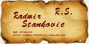 Radmir Stanković vizit kartica
